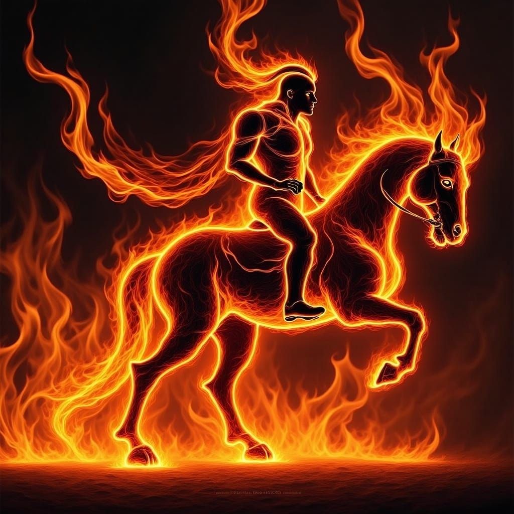 Flame <lora:made of flames flux:1.0>  knight made entirely of flames,
 flameknight