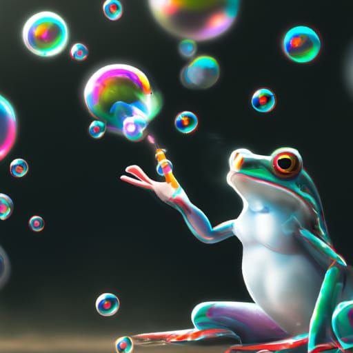 frog relaxing - AI Generated Artwork - NightCafe Creator