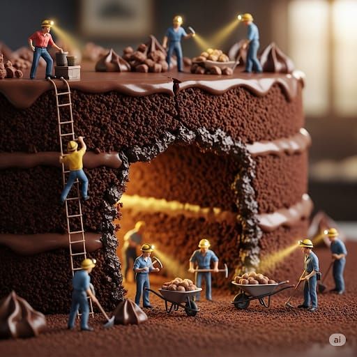 אנשי מיניאטורה כורים מנהרה