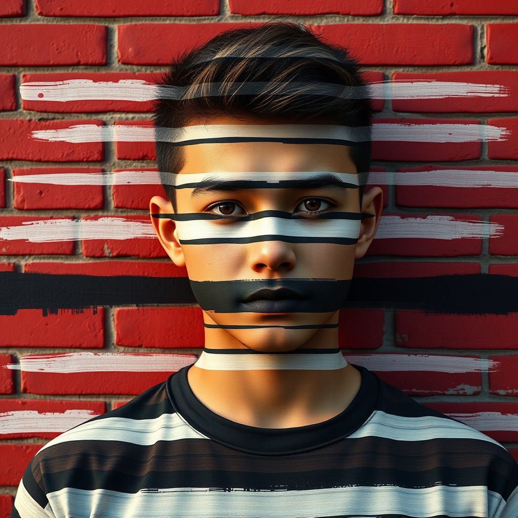 Striking Portrait of Young Man in Digital Art Style