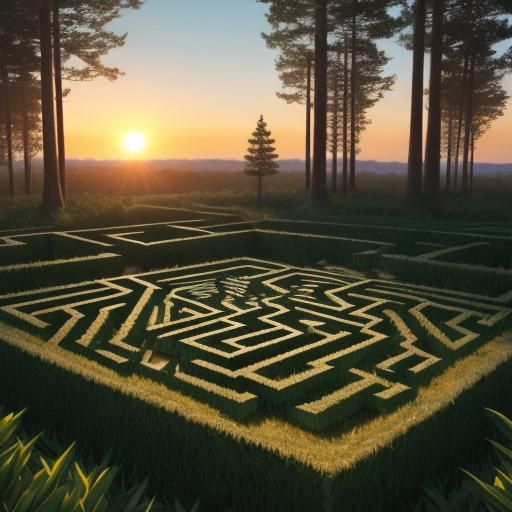 An incredibly intricate nature formed maze where the sun is ...