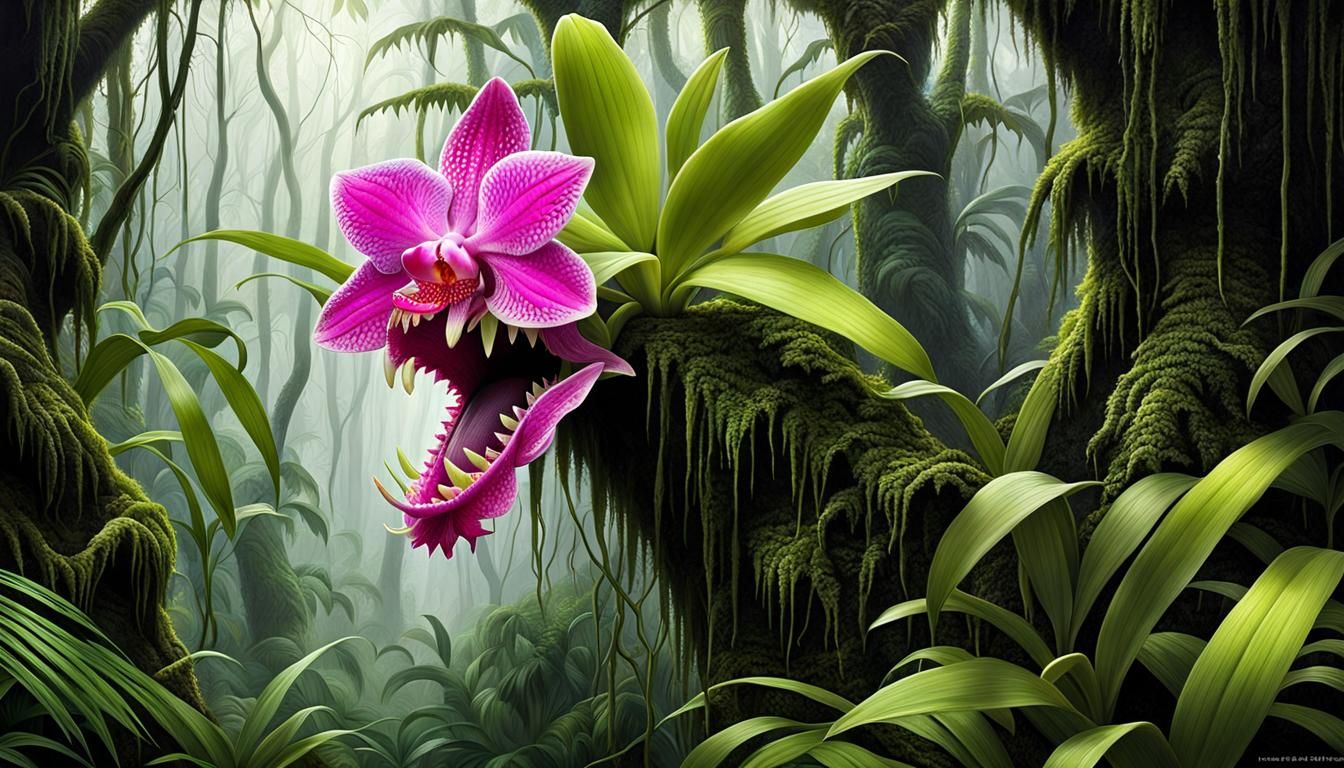 Wild jungle orchid