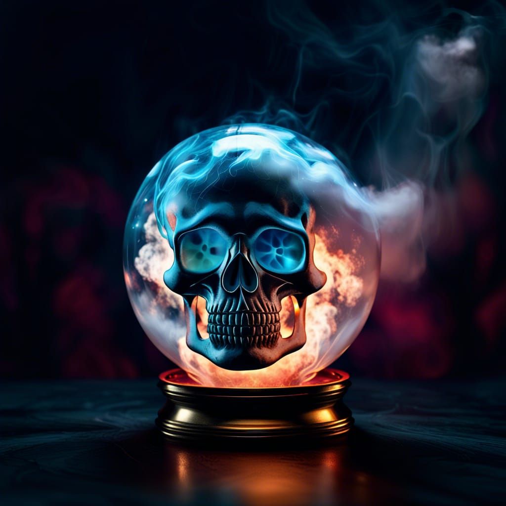 Burning skull