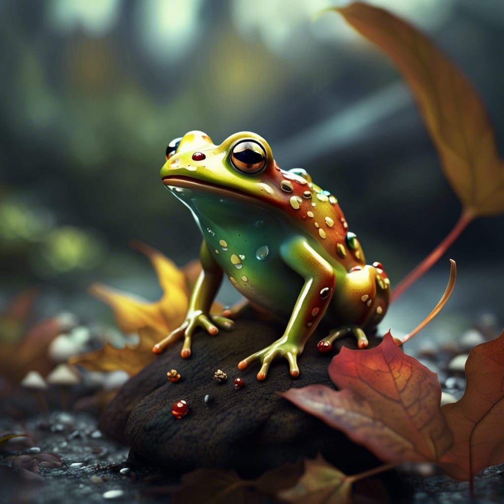 Blown glass frog