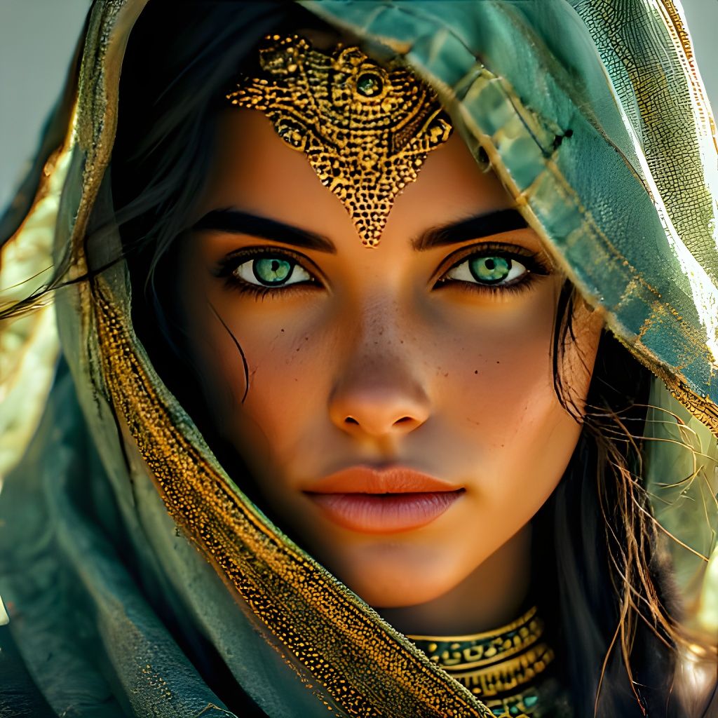 Beauty in Green and Gold