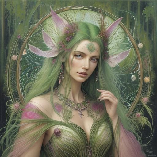 PORTRAIT OF A DRUID SPRITE 1 - AI Generated Artwork - NightCafe Creator