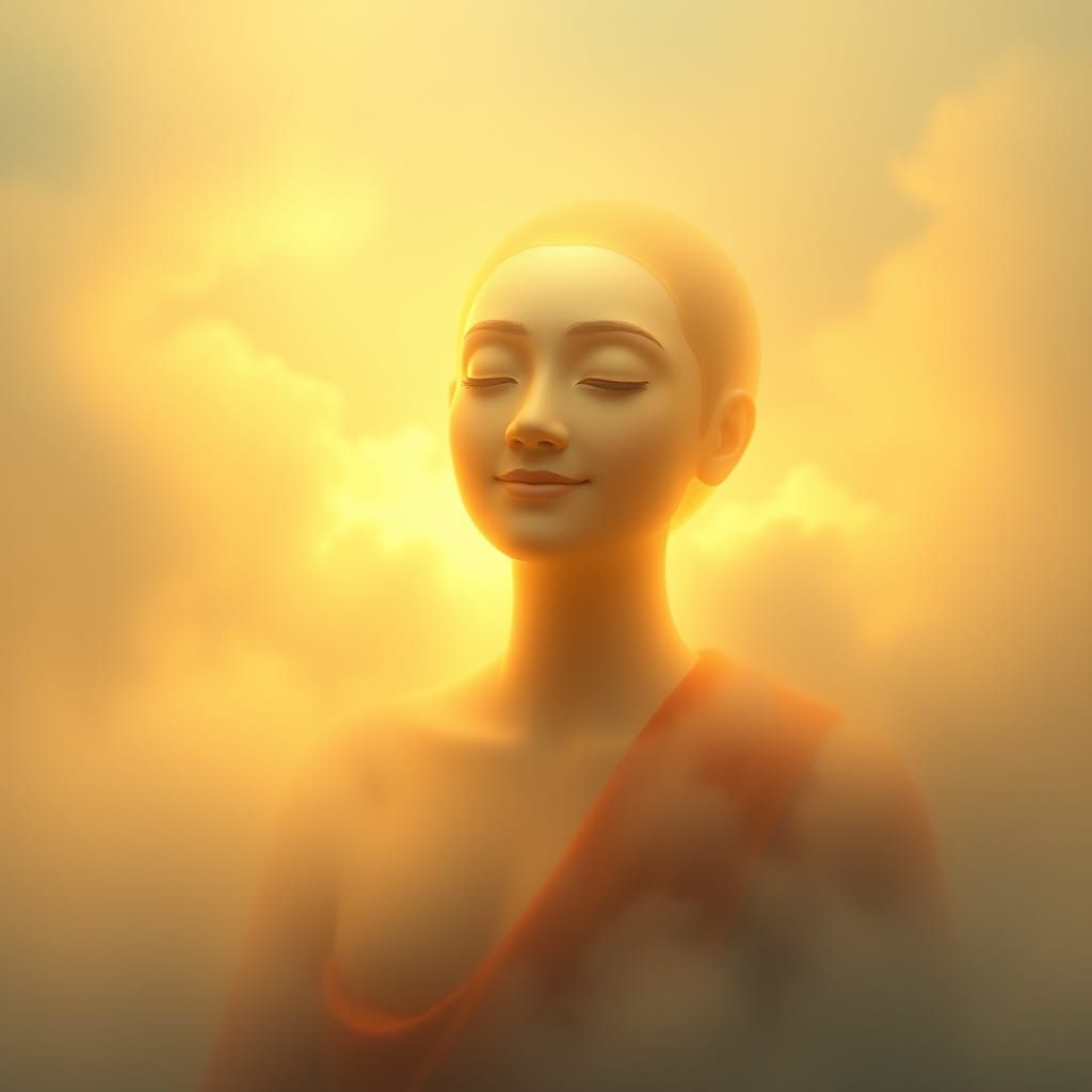 Enlightened Being in a Dreamlike Landscape