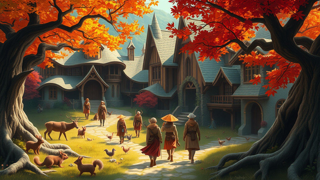 Fall in an Elven Village. 