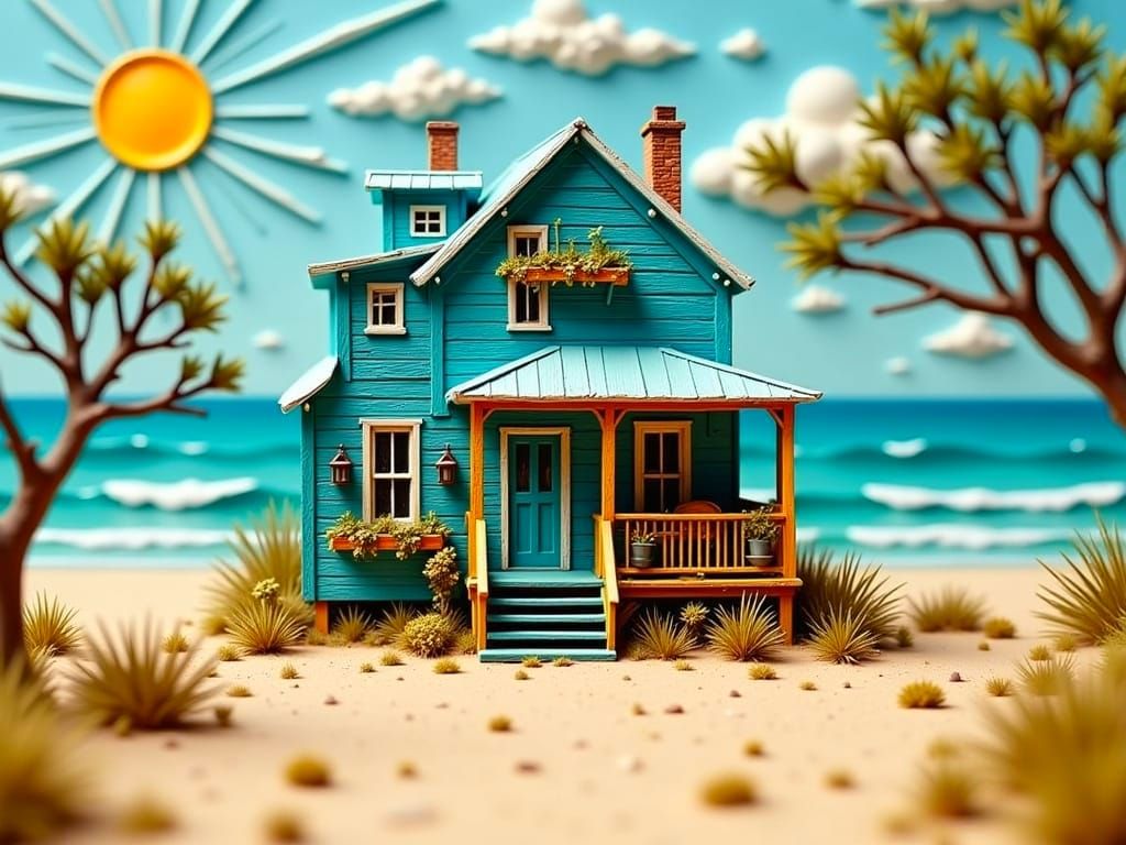 Tilt-Shift Version of a Seaside Cottage
