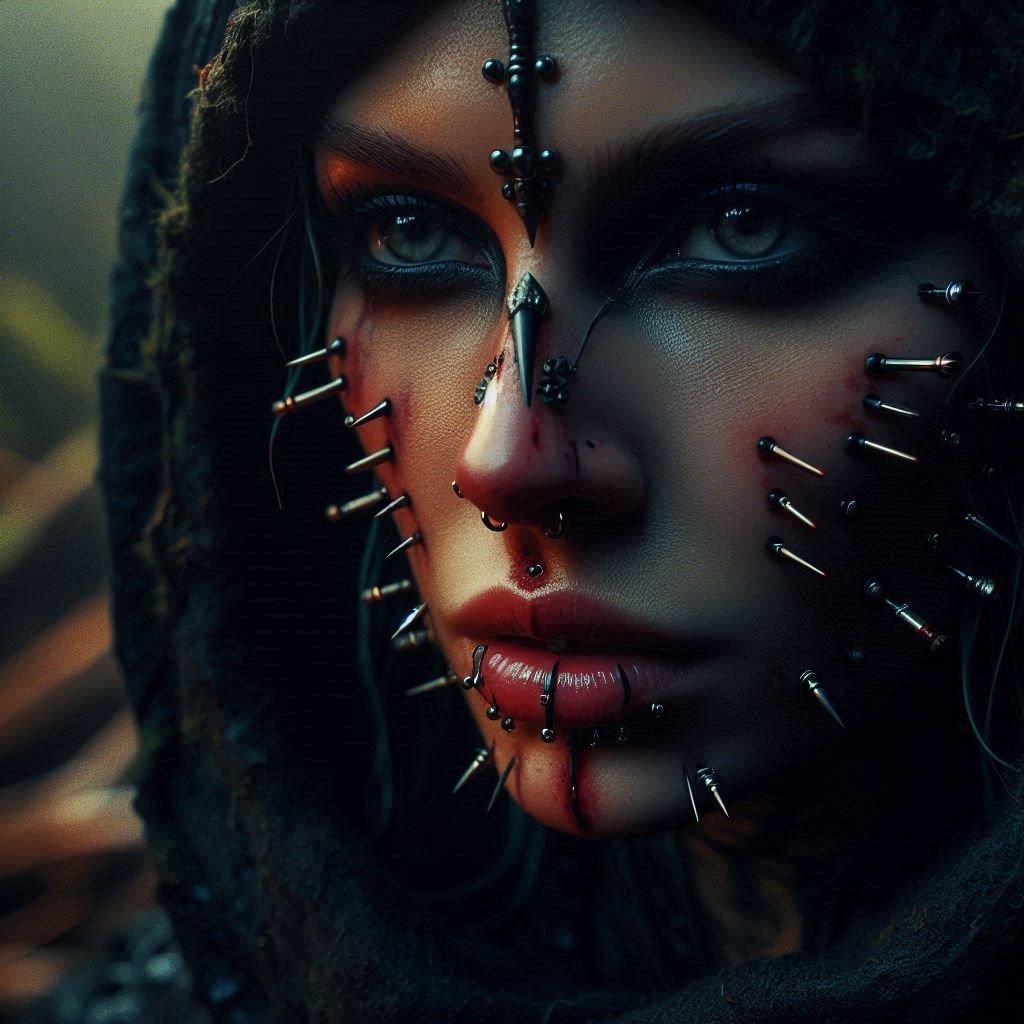 Portraits of a Serial Creator : Extreme Facial Piercing