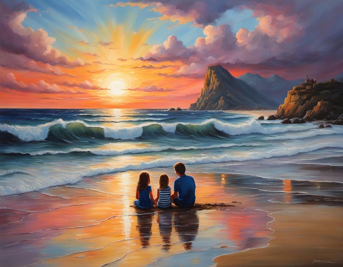 Sittin in the Surf Watching the Sunset