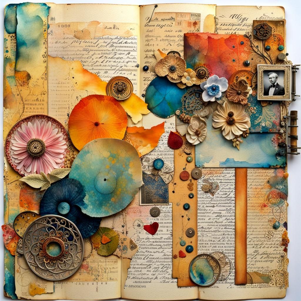 Scrapbooking page AI Generated Artwork NightCafe Creator
