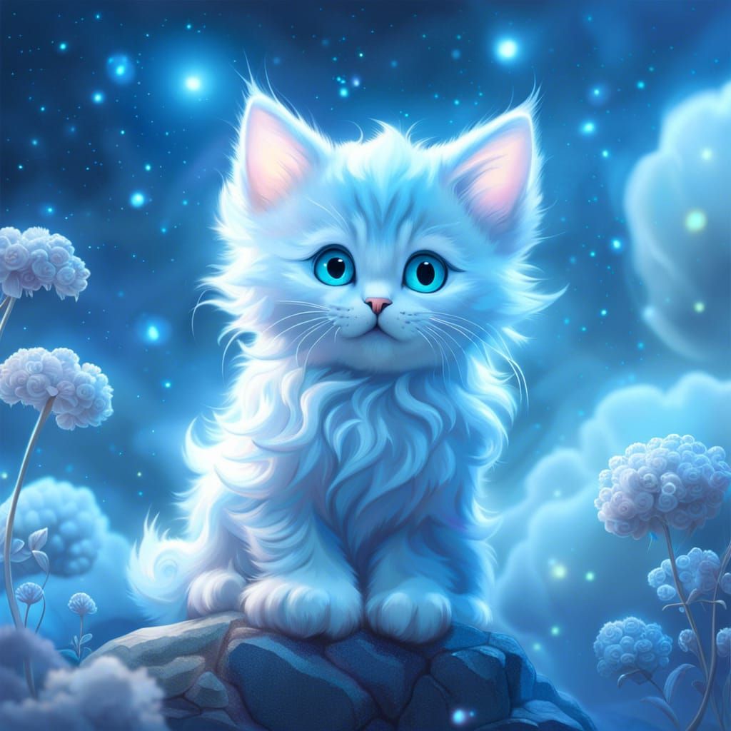 Frosty Kitten  by @Struggling with Existence