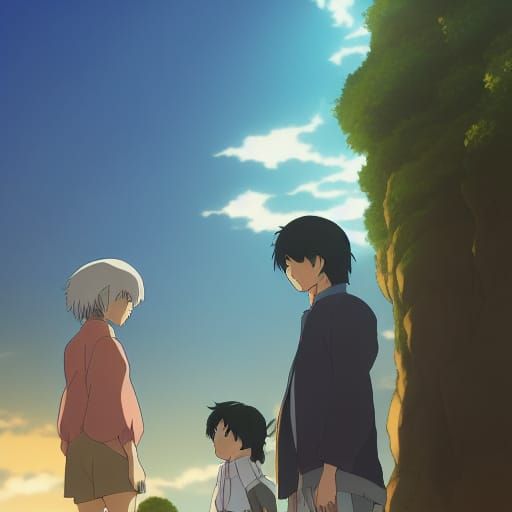 Anime Boys on Canyon