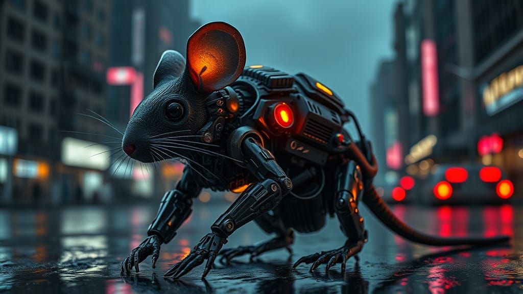 A Cyberpunk Mouse  by @KOSH