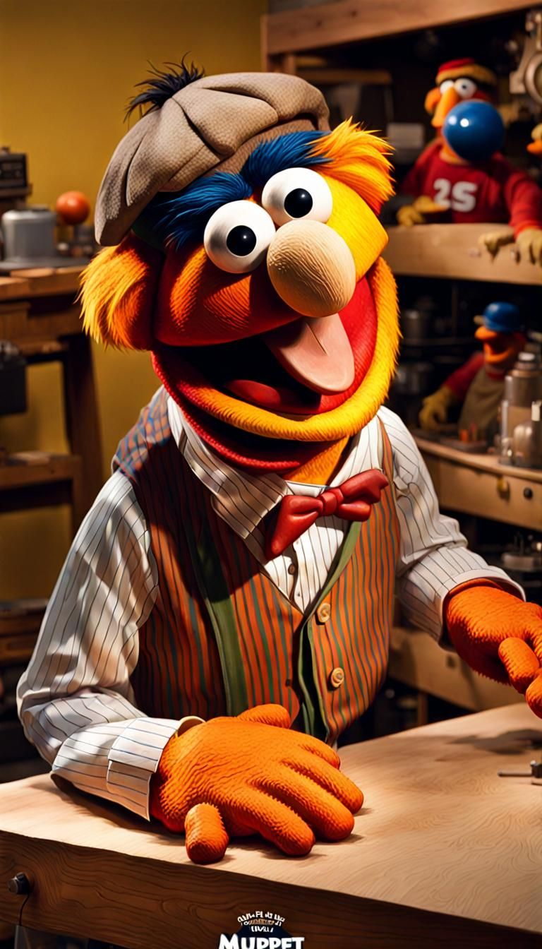 Muppet Bert carving a life size ernie out of wood with his own hands ...