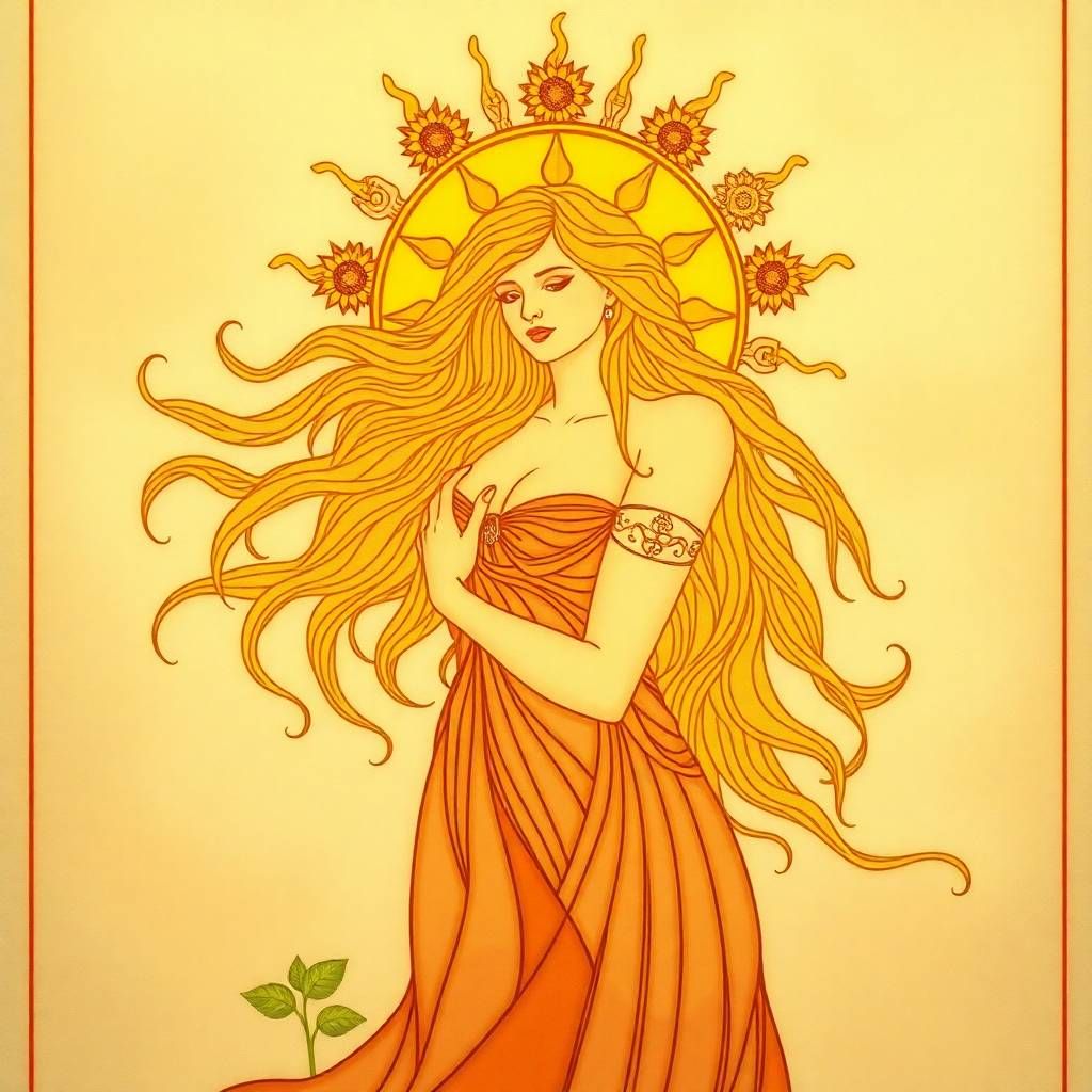 Art nouveau portrait