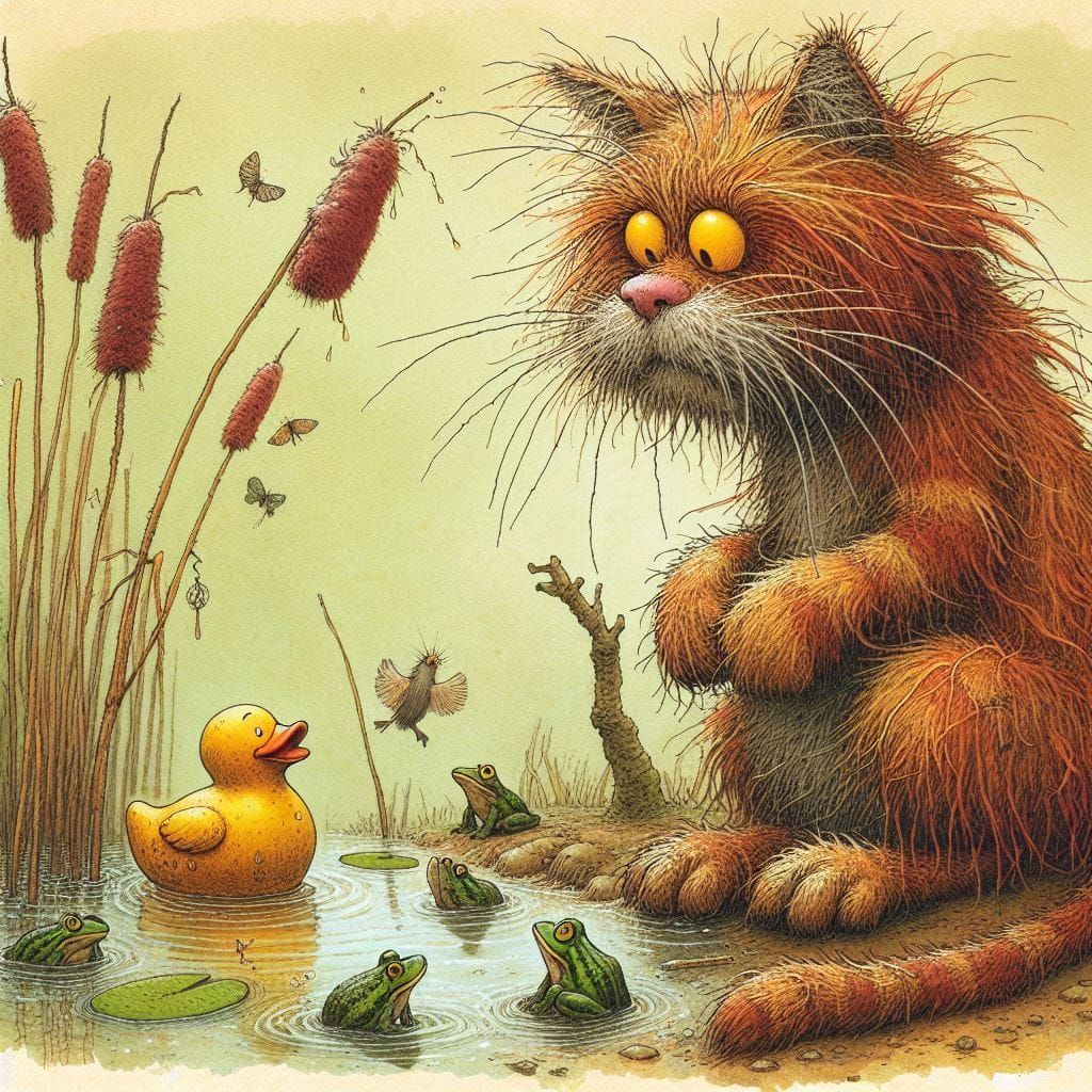 Die Katze und die Gummiente