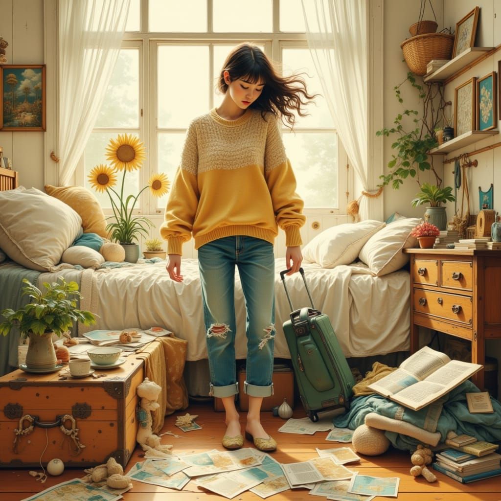 Faire ses bagages, packing up  by @Maria