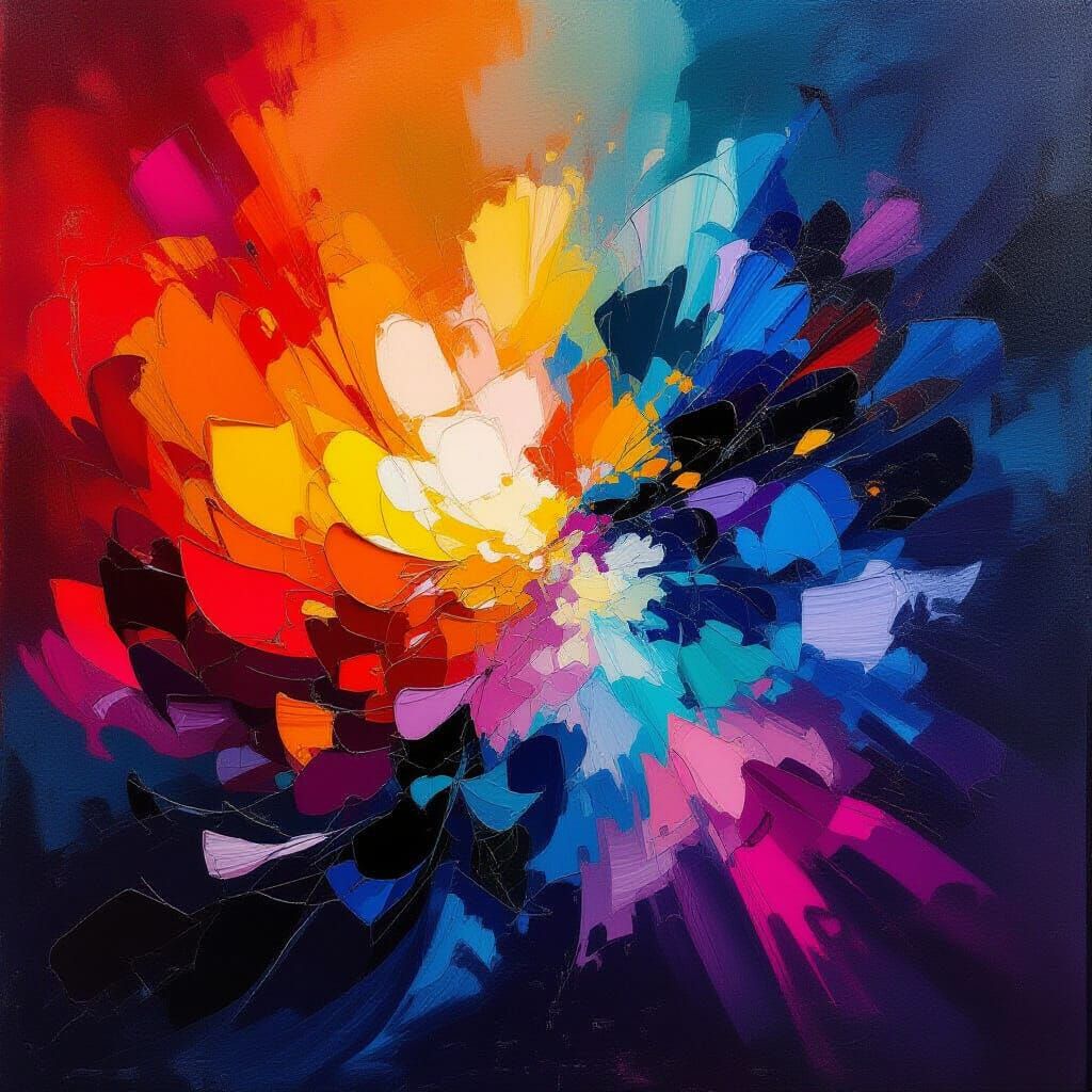 Abstract Symphony of Vibrant Colors