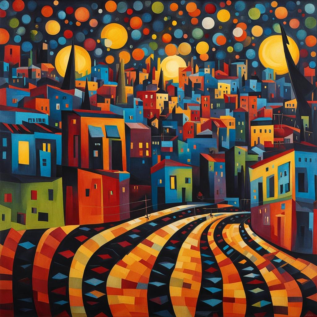 Black Girl on Riverbank Swinging Under Moon