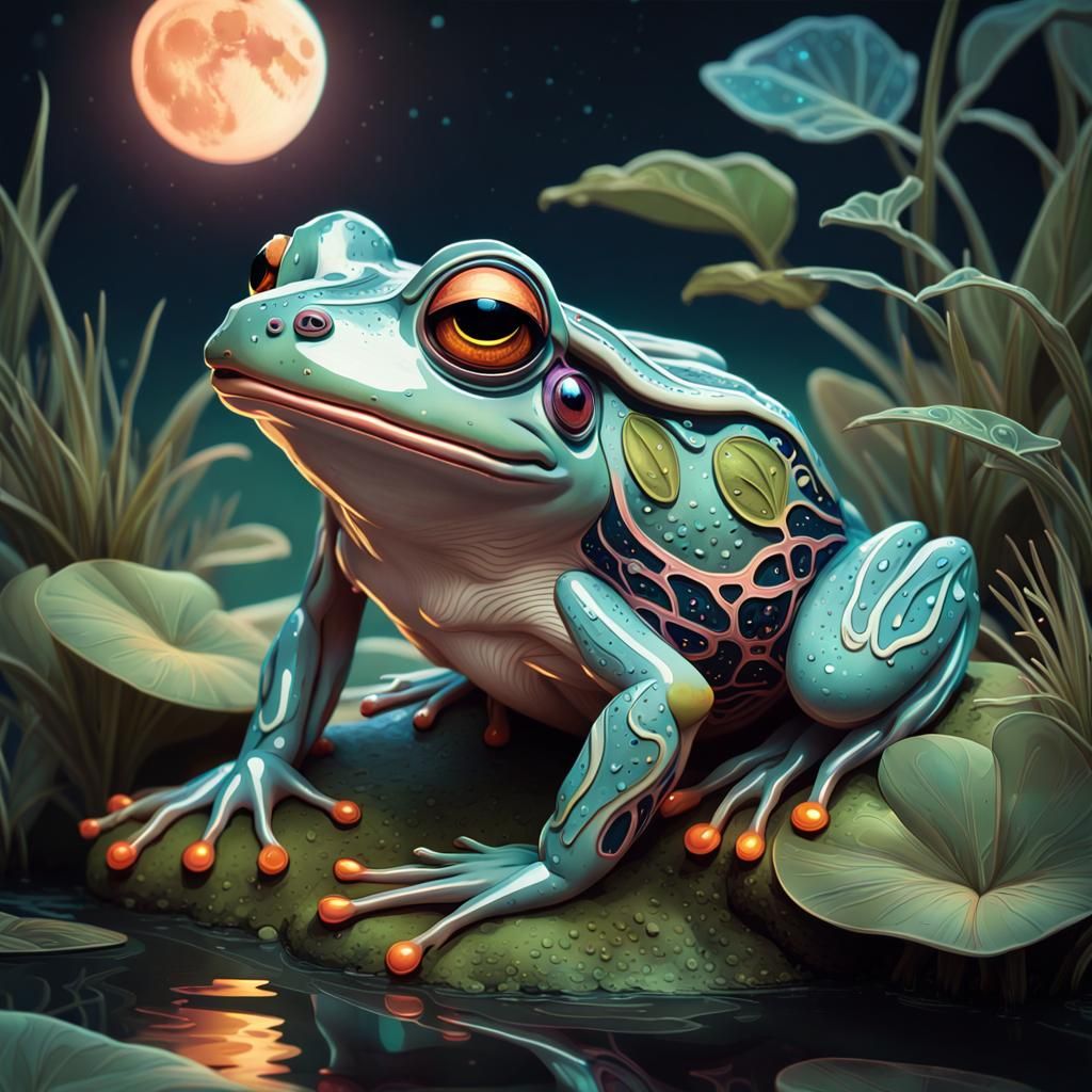 The Sophisticated Frog. - AI Generated Artwork - NightCafe Creator
