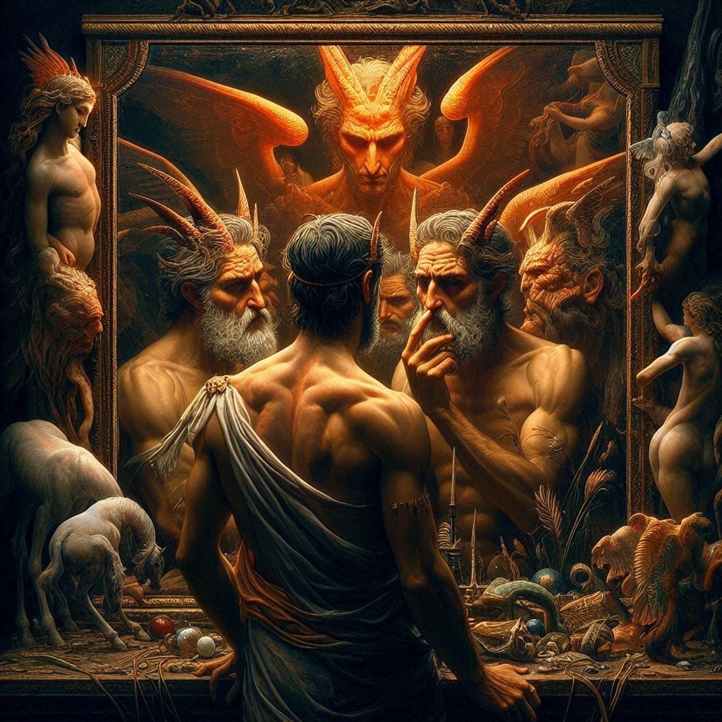 behind the reflection