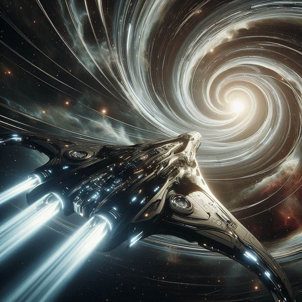 Starship enters wormhole 2