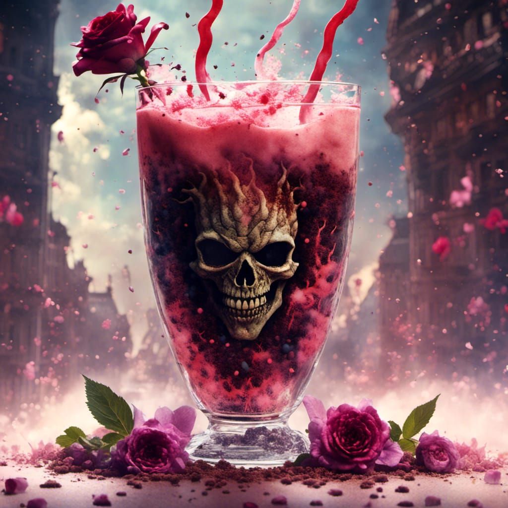  <lora:Cuppa:1.0> venom in a glass