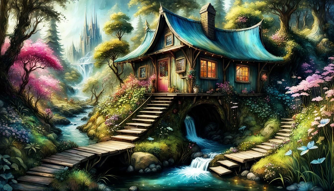 idyllic fairy house