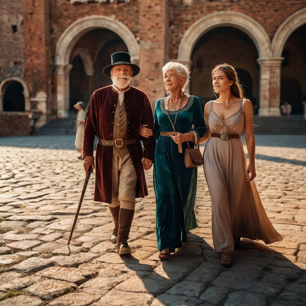 ROMEO AND JULIET   WITH THEIR DAUGHTER.