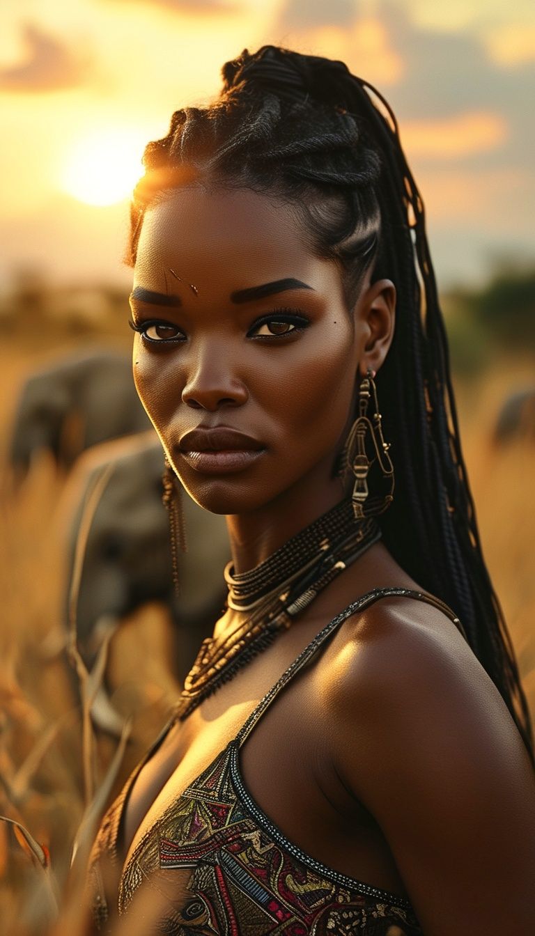 African beauty   by @LionAI