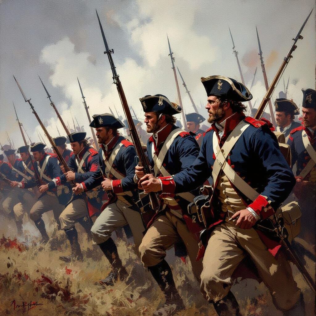 The Maryland 400 holding the line against the British red coats that at this point in history have never been defeated the battle of Brookly...