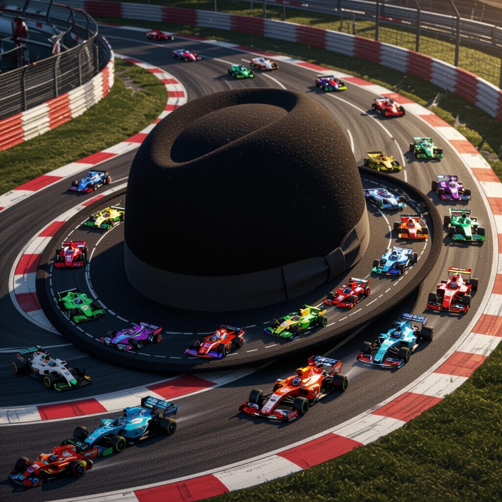 Racing on a Haredi Hat: A Digital Art Piece