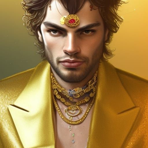 AI Art: golden boy by @demonicdisco