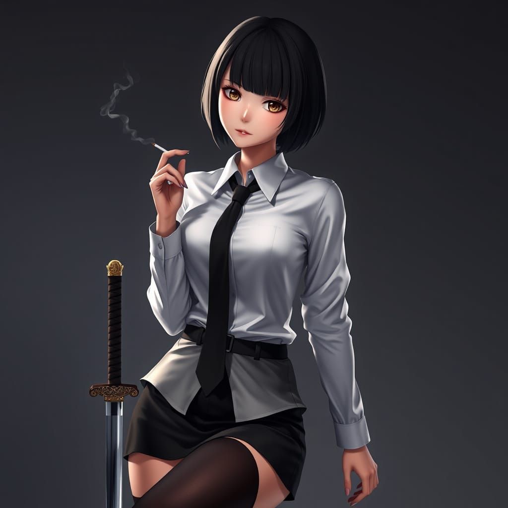 Akumi The Beautiful Fighter  by @Frederick