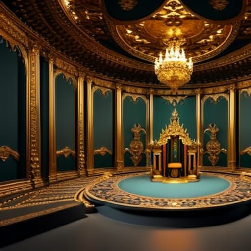 Rich throne room