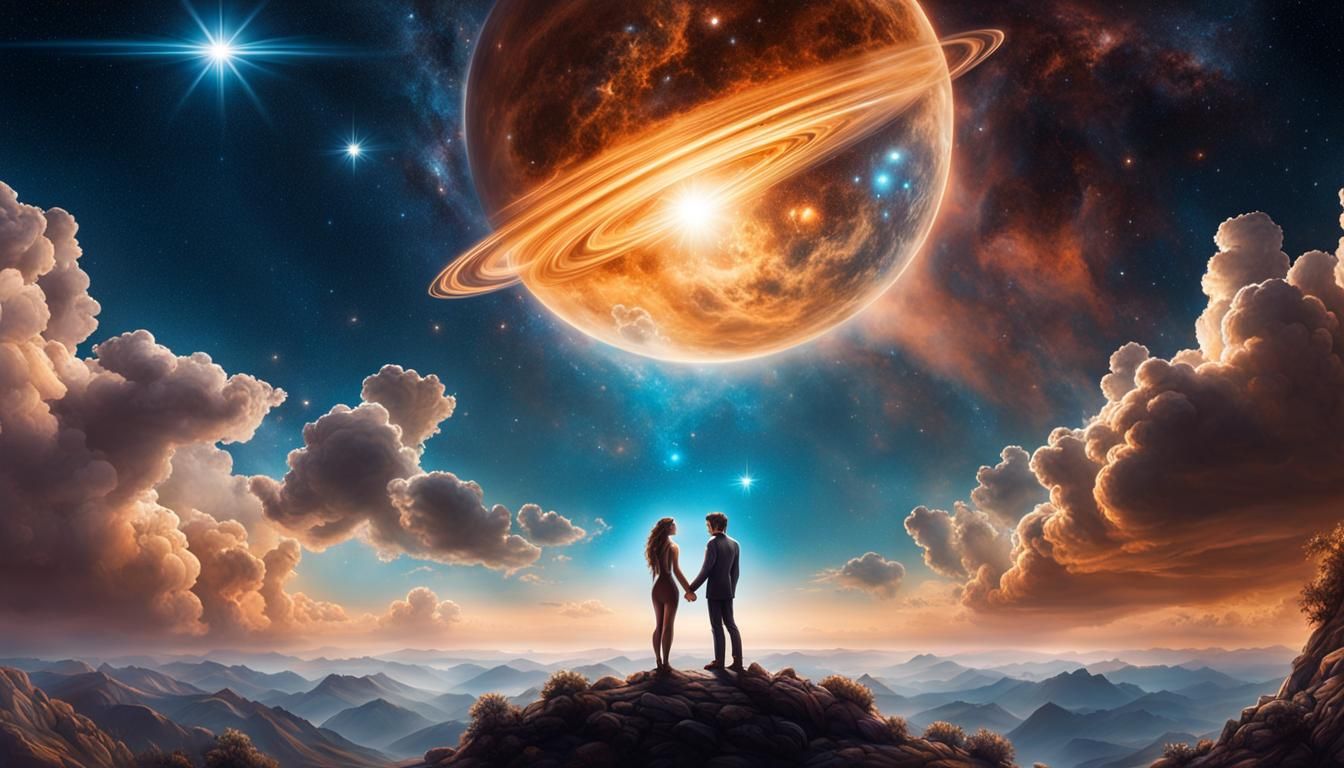 Cosmic Couple - Ai Generated Artwork - Nightcafe Creator