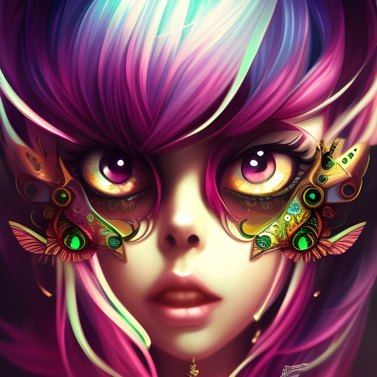 Pink steampunk fairy