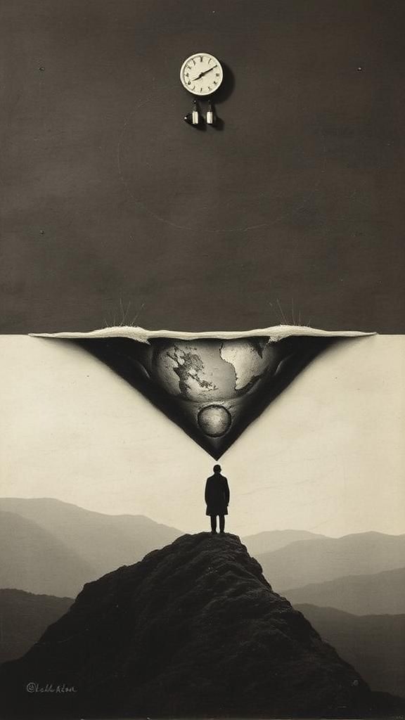 Amniotic Inverted Illusion in Surrealist Style