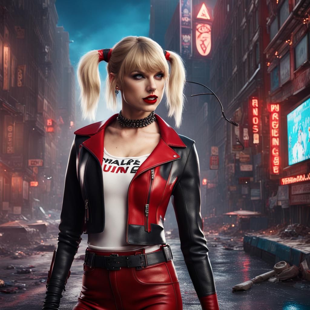 Taylor Swift as Harley Quinn - AI Generated Artwork - NightCafe Creator