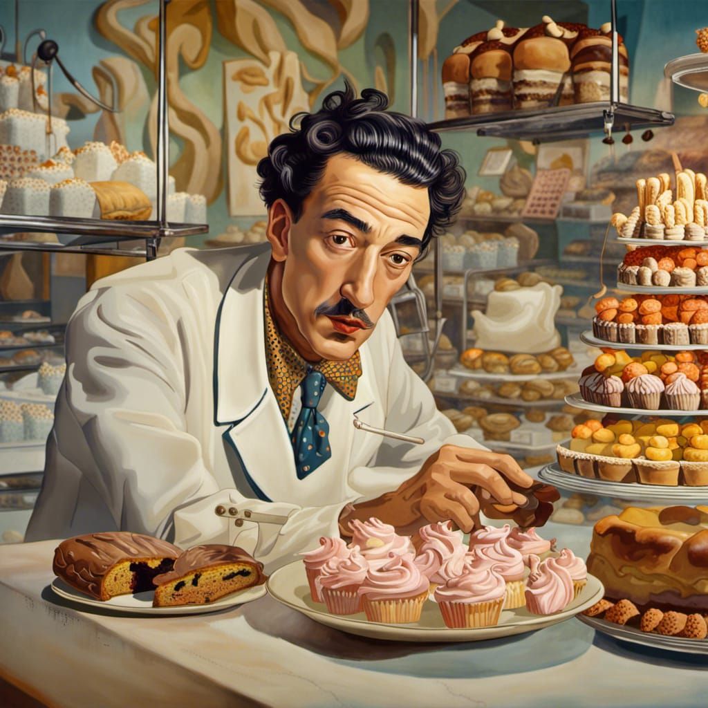 Salvador Dalí patisserie.  by @Velris
