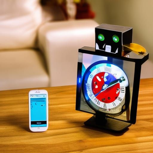 Watermelon Robot timer AI Generated Artwork NightCafe Creator