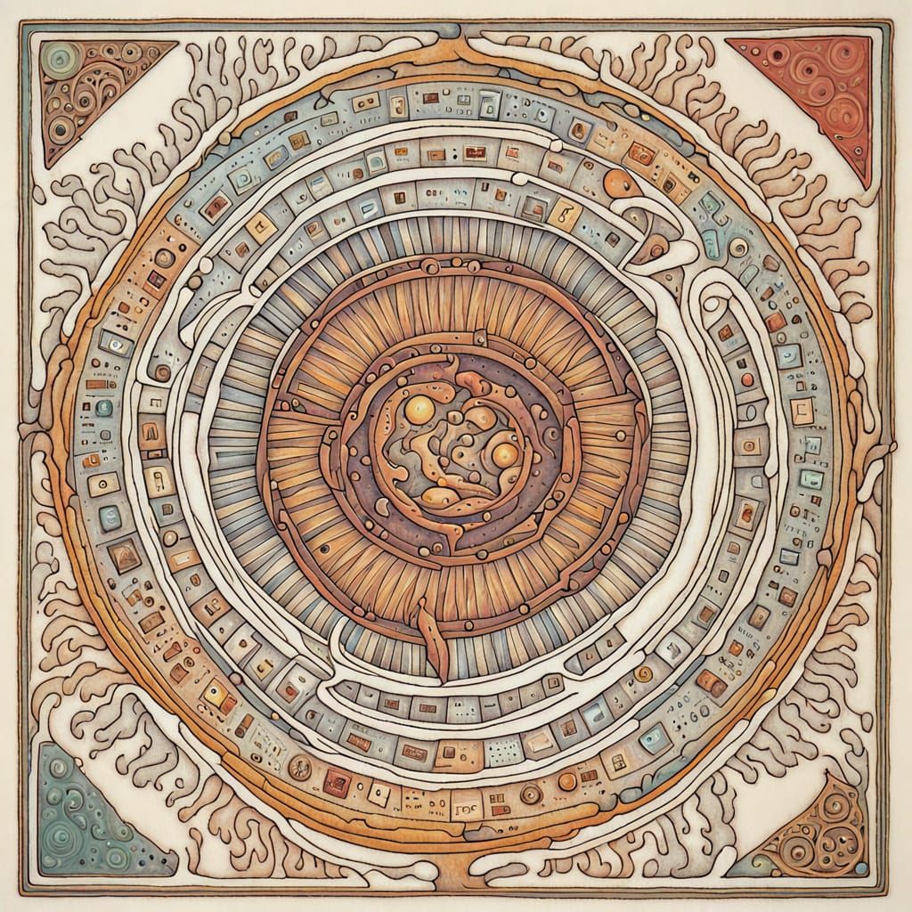 Compose an Iridescent Translucent Amorphous spherical bone cage CONTAUNING A crystalinne  orb containing Ionized Noble Gasses.
PRESENT DISPL... - Start Image 2