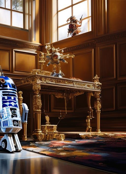 R2-D2 Housekeeper - AI Generated Artwork - NightCafe Creator