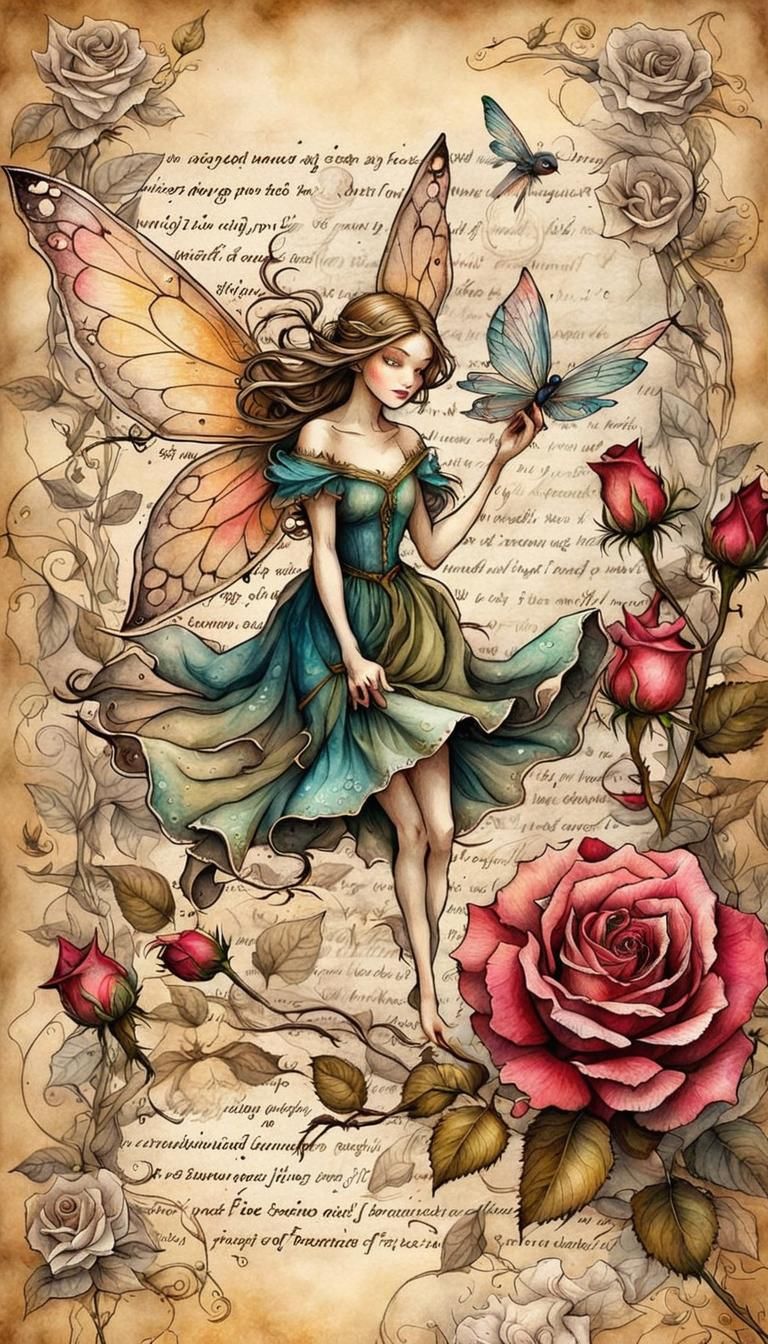 Fairy of the roses - AI Generated Artwork - NightCafe Creator