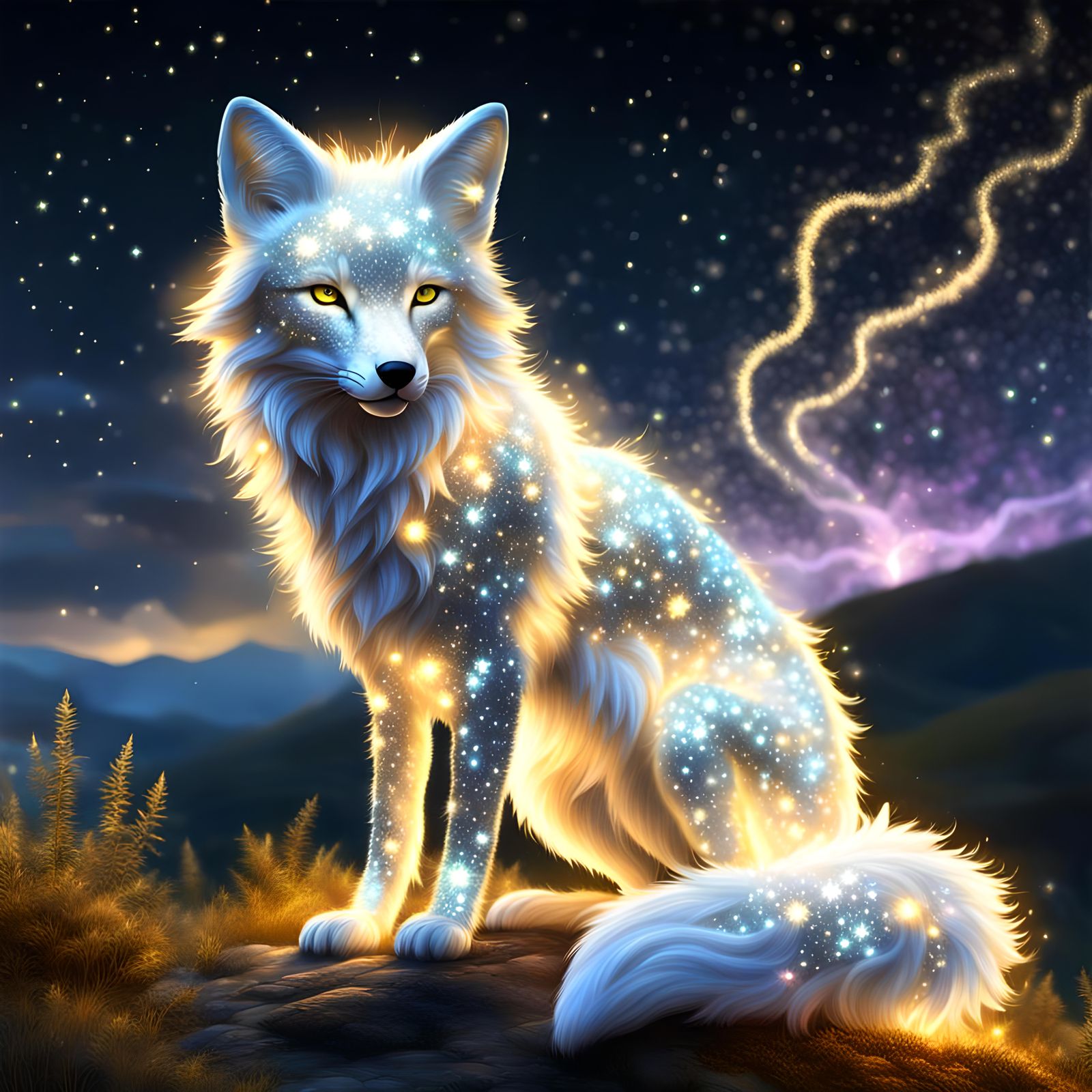 "Sparkle Fox, shine as bright as you can"   by @Kitty