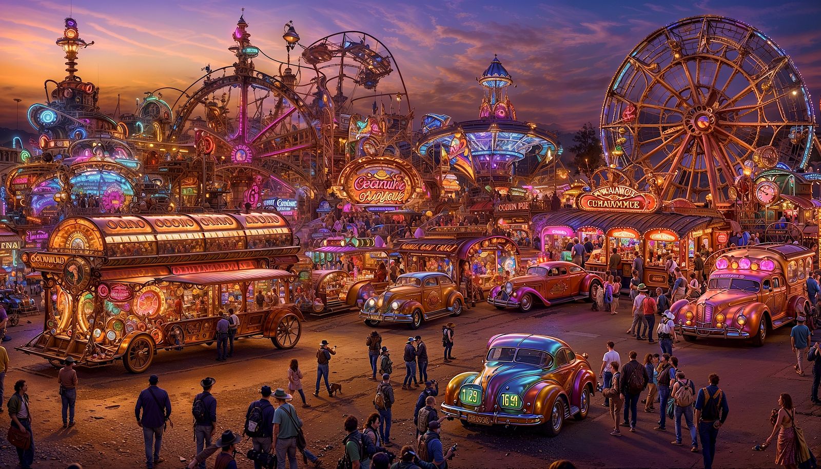 Exploring the fantastic attractions of an amusement park - O...