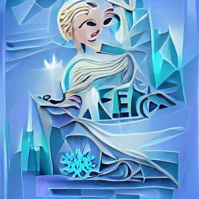 Elsa Frozen Art Deco