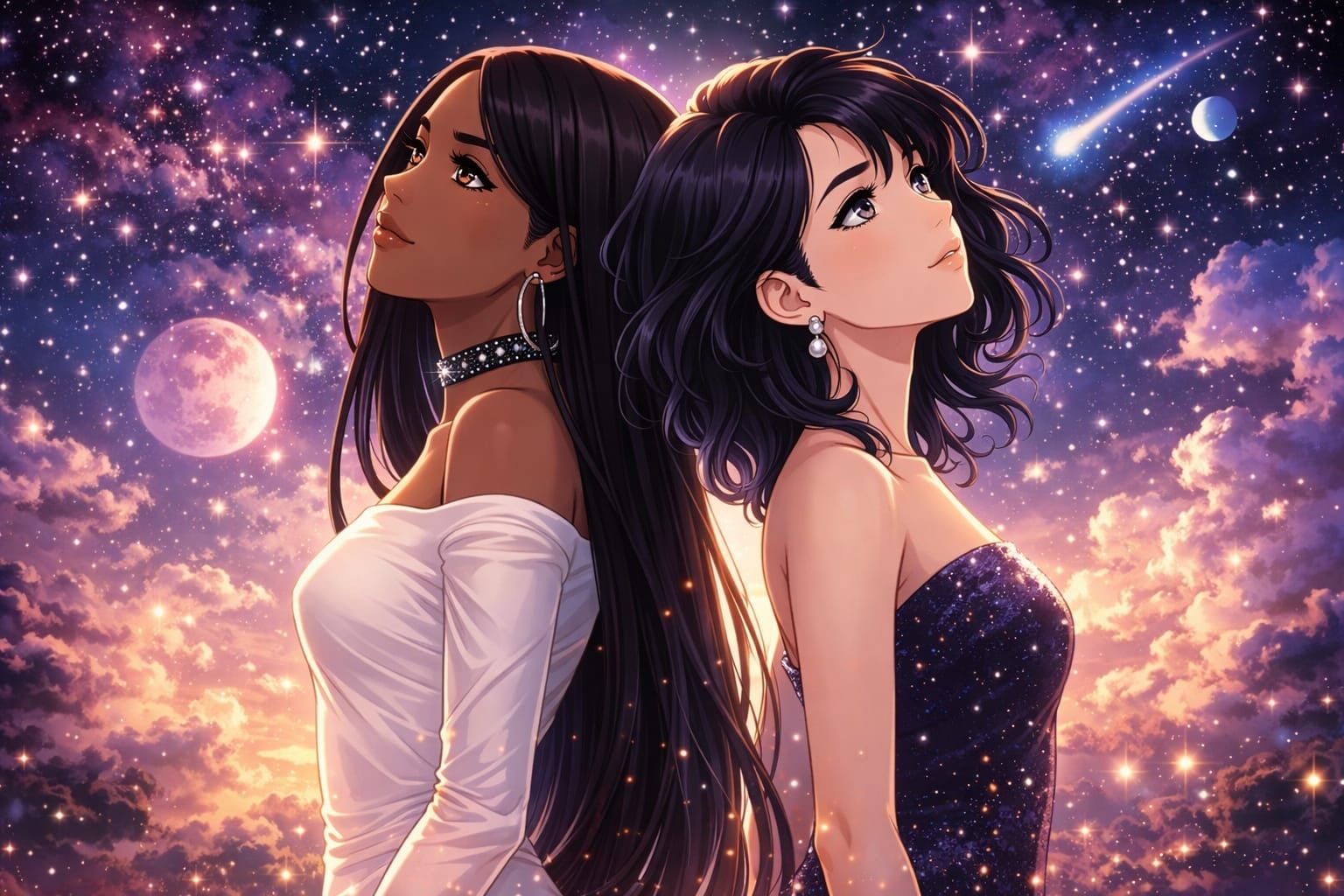 Aaliyah Dana Haughton and Miki Matsubara 